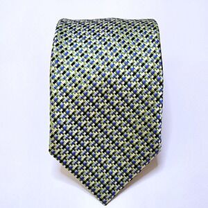 Countess Mara Silk Hand Made Men's Necktie Green Blue Handmade